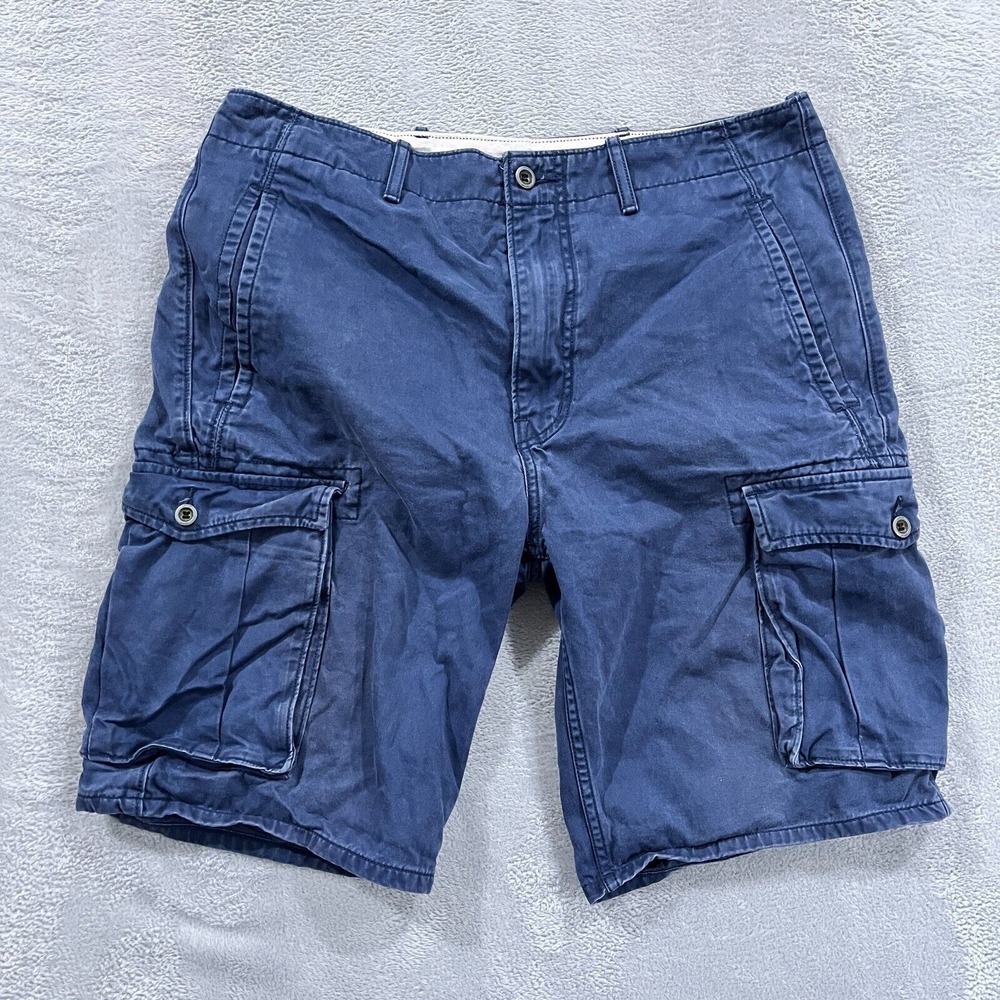 Levi's Cargo Shorts Men‎ 34 Blue Cotton Casual White Tab Retro Y2K Streetwear